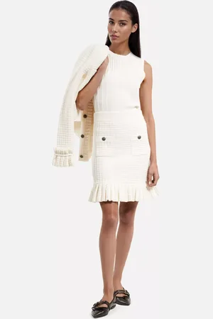The Kooples Knitted Frill Hem Skirt