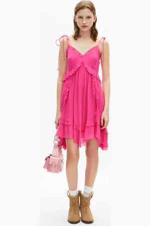 The Kooples Robe Frilly Hanky Hem Mini Dress