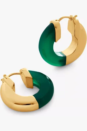 Monica Vinader X Kate Young Chunky Hoop Earrings, Gold