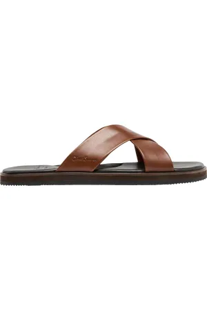 Oliver Sweeney Chesil Antiqued Leather Cross Over Footbed Sandals
