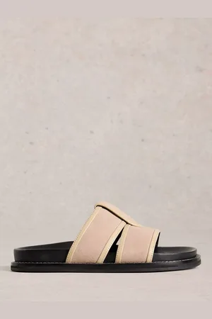 White Stuff Ziggy Suede Footbed Slider Sandals