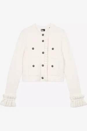 The Kooples Frill Cuff Boxy Cardigan