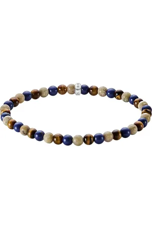 Thomas Sabo 5mm Bead Bracelet, Brown/Blue