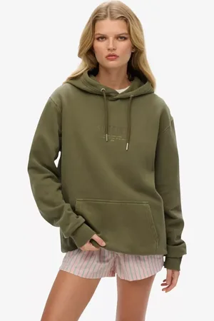 Superdry Printed Logo Oversized Cotton Hoodie