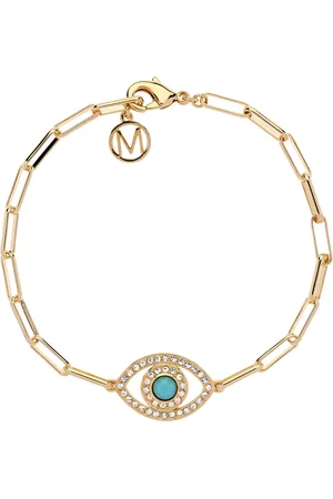 Melissa Odabash Crystal Embellished Eye Chain Bracelet