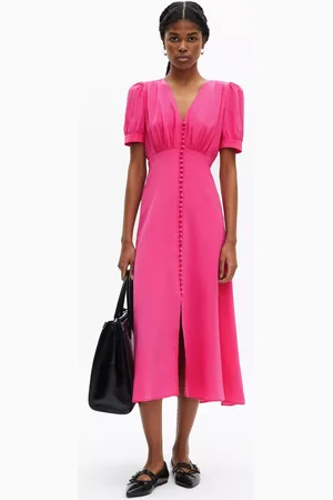 The Kooples Robe Silk Midi Tea Dress