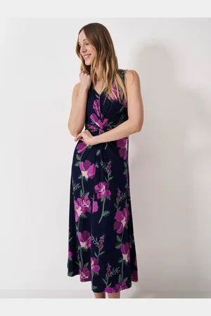 J.Crew Floral Twist Detail Jersey Dress
