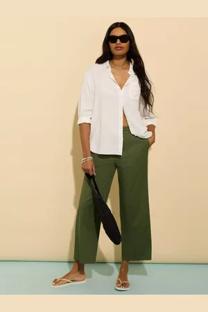 Baukjen Breanna Mid Cropped Cotton Blend Trousers