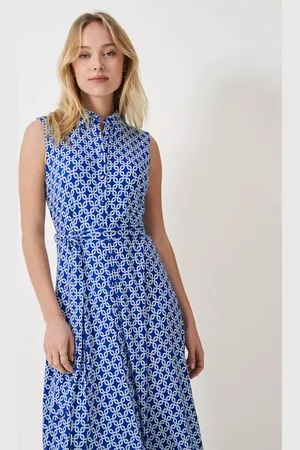 J.Crew Emma Sleeveless Geometric Midi Shirt Dress