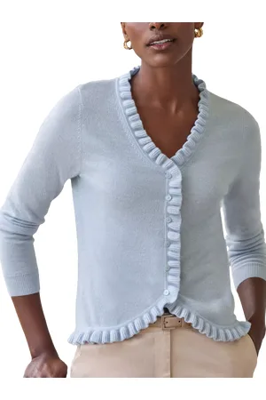 Pure Collection Cashmere Ruffle Cardigan