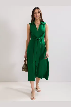 Phase Eight Becky Linen Blend Sleeveless Midi Dress