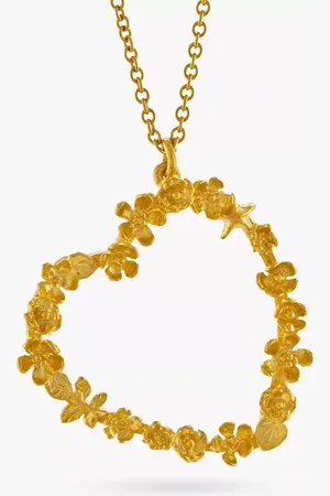 Alex Monroe Floral Heart Pendant Necklace