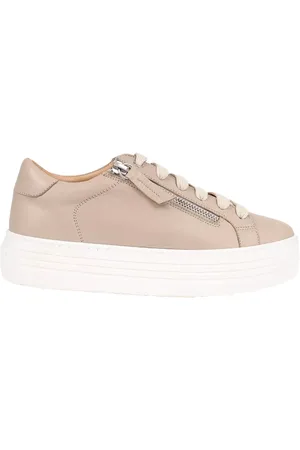JONES BOOTMAKER Amaliada Leather Zip Detail Platform Trainers