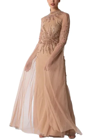 RAISHMA Rowan Sequin Embellishment Cape Sleeve Dress