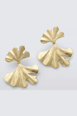 John Lewis Textured Double Leaf Drop Earrings
