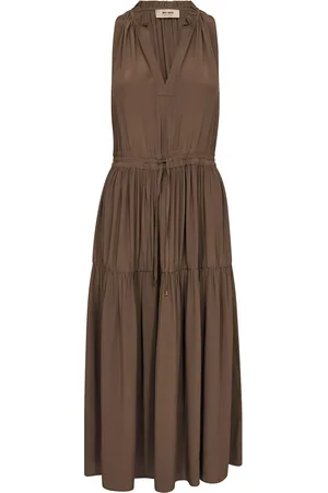 Mos Mosh Sabri Solida A-Line V-Neck Tunic Maxi Dress