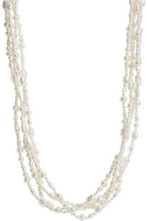 Jon Richard Plated Semi Precious Multi Row Twisted Necklace