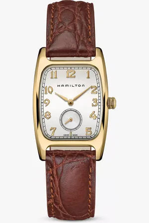 Hamilton X Indiana Jones H13431553 Unisex American Classic Boulton Small Second Leather Strap Watch