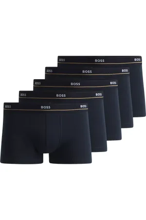 HUGO BOSS BOSS Stretch Cotton Logo Waistband Trunks, Pack of 5