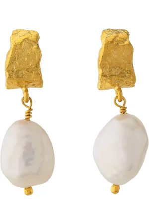 Alex Monroe Natural History Pearl Drop Earrings