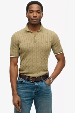 Superdry Knitted Texture Short Sleeve Polo Shirt