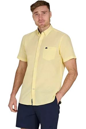 Raging Bull Classic Short Sleeve Linen Blend Shirt