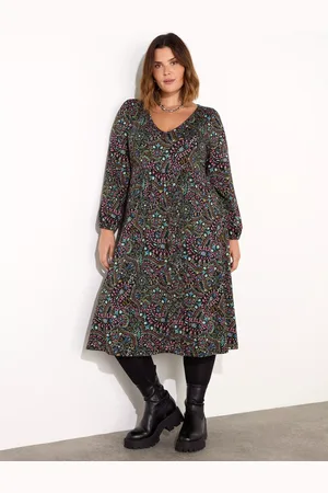 Live Unlimited London Curve Paisley Print Jersey Dress