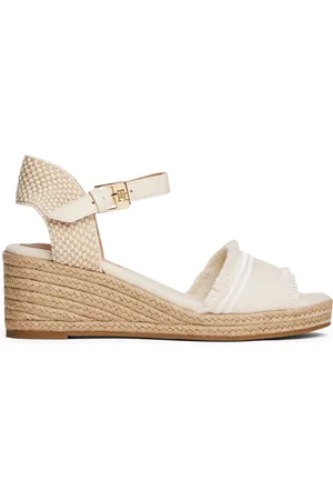 Tommy Hilfiger Fringe Canvas Wedge Heel Sandals