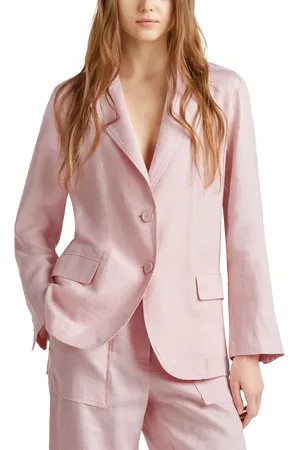 Benetton Relaxed Fit Pure Linen Blazer