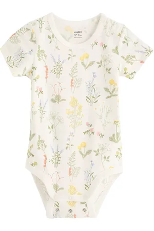 Lindex Baby Floral Short Sleeve Bodysuit