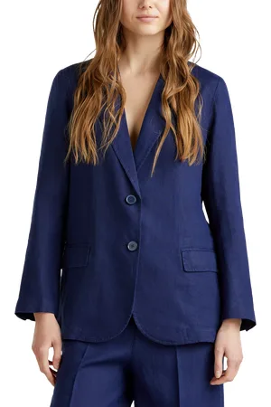 Benetton Single-Breasted Linen Blazer