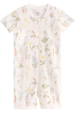 Lindex Baby Pure Cotton Floral Print Sleepsuit