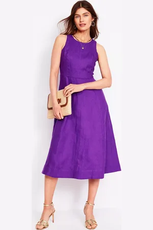 Boden Carla Linen Sleeveless Midi Dress