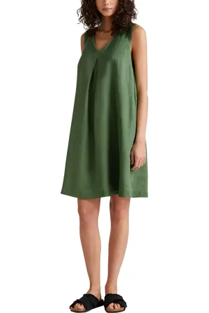 Benetton Sleeveless Pure Linen Dress