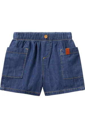 Benetton Baby Cotton Chambray Pocket Shorts