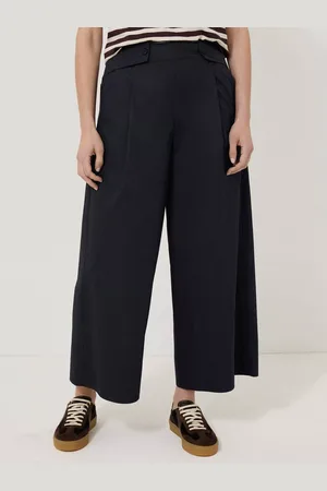 Jigsaw Pure Cotton Wide Leg Trousers
