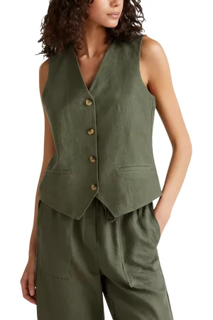 Benetton Linen Waistcoat