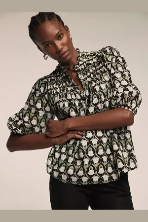 mint&berry Floral Ruffle Trim Blouse