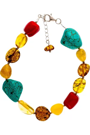 Be-Jewelled Sterling Silver Amber Bracelet