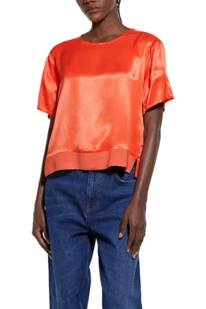 Sisley Satin Short Sleeve Blouse