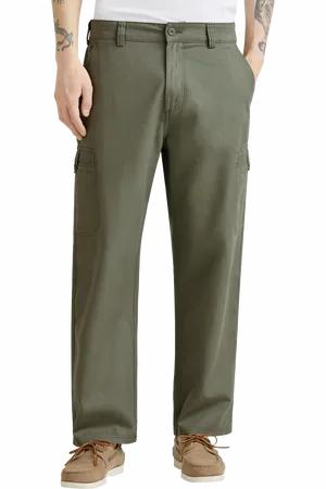 Benetton Straight Fit Cargo Trousers