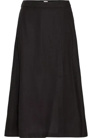 Ichi Ihlinno Linen Blend Midi Skirt