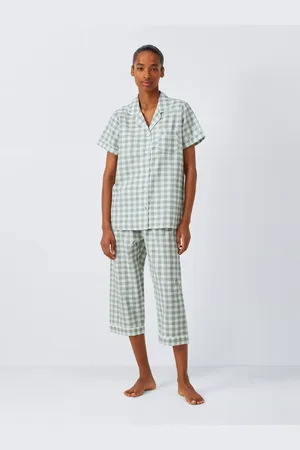 John Lewis Gingham Cropped Pyjama Set
