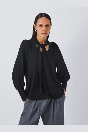 John Lewis Crepe Tie Neck Blouse
