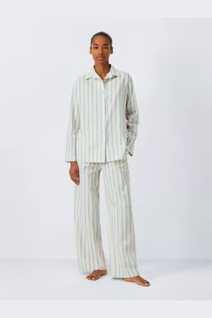 John Lewis Chambray Stripe Long Pyjama Set