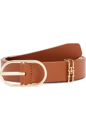 Tommy Hilfiger Monogram Slim Leather Belt