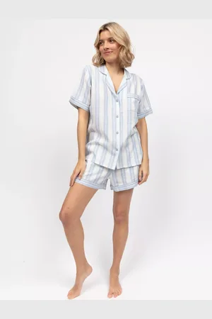 Cyberjammies Stripe Linen Blend Shorty Pyjama Set