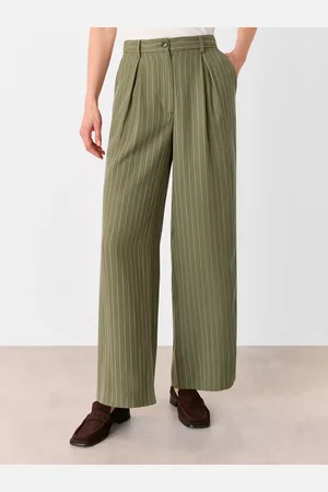 Whistles Lottie Pinstripe Wide Leg Trousers