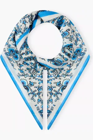BRORA Organic Cotton Floral Print Square Scarf