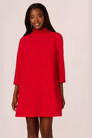 Adrianna Papell Trapeze Mock Neck Dress